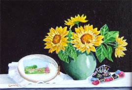 hilliard society of miniaturists - fine art in miniature. miniature artist carole flanders.